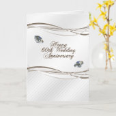 Happy 60. Wedding Anniversary Card Karte (Gelbe Blume)