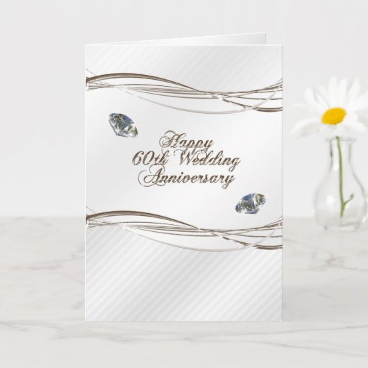 Happy 60. Wedding Anniversary Card Karte (Kleine Pflanze)
