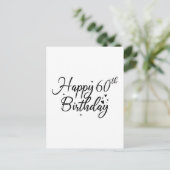 Happy 60th Birthday Cake Topper 60 Years Old Bday Postkarte (Stehend Vorderseite)