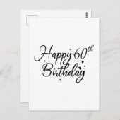 Happy 60th Birthday Cake Topper 60 Years Old Bday Postkarte (Vorne/Hinten)
