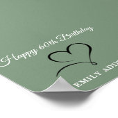 Happy 60th Birthday Poster with Custom Text Option (Ecke)
