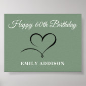 Happy 60th Birthday Poster with Custom Text Option (Vorne)
