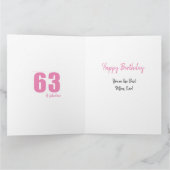 Happy 63. Geburtstag Mama 63 Nummer Foto Collage Karte (Innenseite)