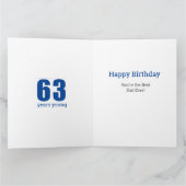Happy 63. Geburtstag Vater 63 Nummer Foto Collage Karte (Innenseite)