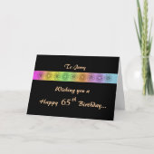 Happy 65. Customizable Card Karte (Vorderseite)