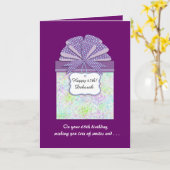 Happy 65. Geburtstag 3 Panel Karte (Gelbe Blume)