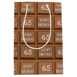 Happy 65. Geburtstag Schokolade Candy Bar Mittlere Geschenktüte