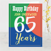 Happy 65. Geburtstagskarte Karte (Gelbe Blume)