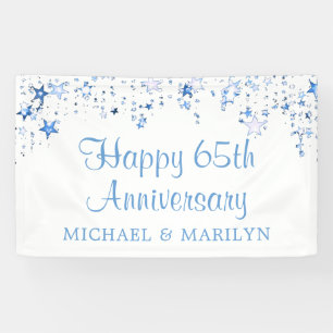 Happy 65-jähriges Bestehen Sky Blue Stars Banner