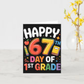 Happy 67 Day Of 1st Grade I Survived 67 Days Of Sc Karte (Gelbe Blume)