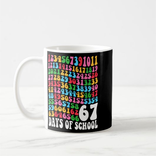 Happy 67 Days Of School 67th Day Smarter Six Seven Kaffeetasse (Links)
