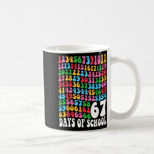 Happy 67 Days Of School 67th Day Smarter Six Seven Kaffeetasse (Rechts)