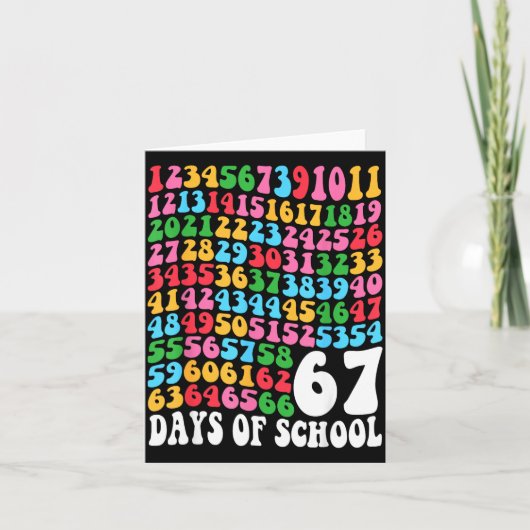 Happy 67 Days Of School 67th Day Smarter Six Seven Karte (Vorderseite)