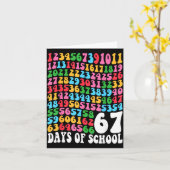 Happy 67 Days Of School 67th Day Smarter Six Seven Karte (Gelbe Blume)