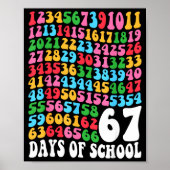 Happy 67 Days Of School 67th Day Smarter Six Seven Poster (Vorne)