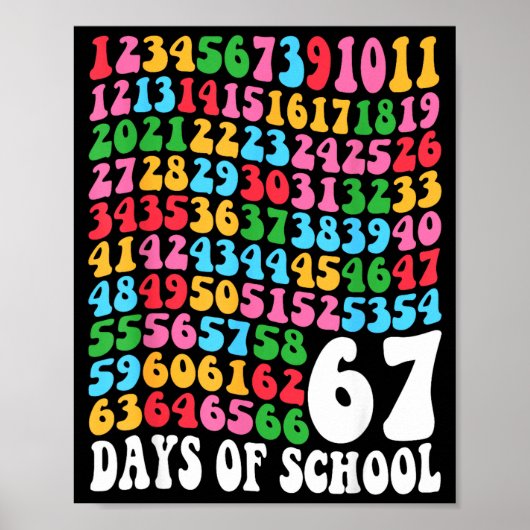 Happy 67 Days Of School 67th Day Smarter Six Seven Poster (Vorne)