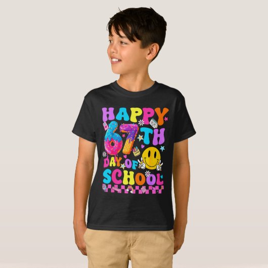 Happy 67 Days Of School 67th Day Smarter Six Seven T-Shirt (Vorne ganz)