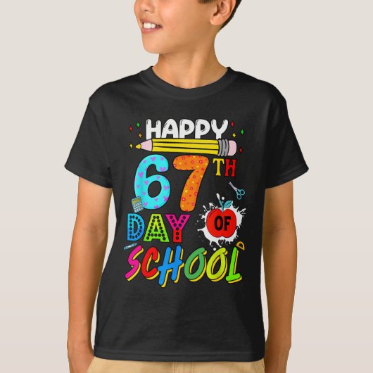 Happy 67 Days Of School 67th Day Smarter Six Seven T-Shirt (Vorderseite)