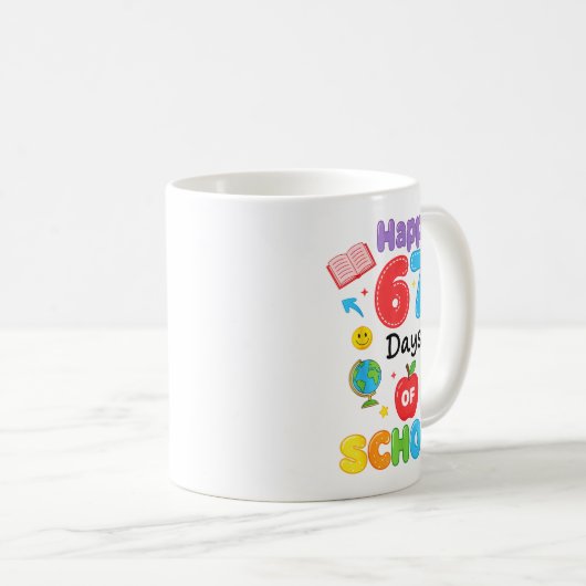 Happy 67 Days Of School 67th Six Seven Day Smarter Kaffeetasse (VorderseiteRechts)