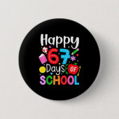 Happy 67 Days Of School Funny Six Seven Meme Teach Button (Vorderseite)
