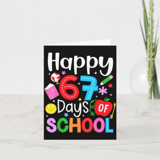 Happy 67 Days Of School Funny Six Seven Meme Teach Karte (Vorderseite)