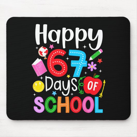 Happy 67 Days Of School Funny Six Seven Meme Teach Mousepad (Vorne)