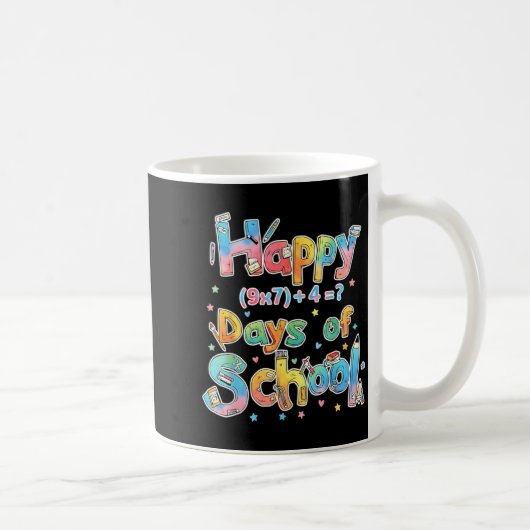 Happy 67 Days Of School Math Equation Teacher Six Kaffeetasse (Rechts)