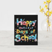 Happy 67 Days Of School Math Equation Teacher Six Karte (Gelbe Blume)