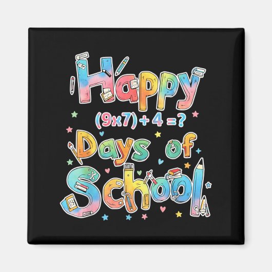 Happy 67 Days Of School Math Equation Teacher Six Magnet (Vorne)