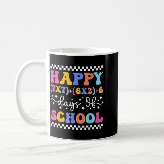 Happy 67 Days Of School Math Teacher Students Six  Kaffeetasse (Links)