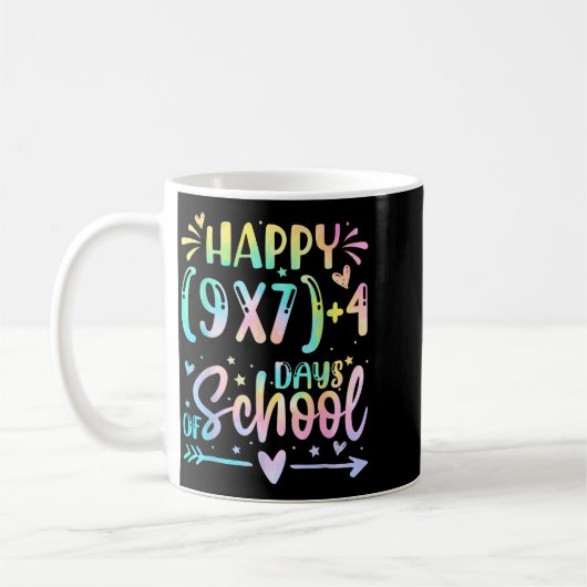 Happy 67 Days Of School Math Teacher Students Six  Kaffeetasse (Links)