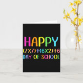 Happy 67 Days Of School Math Teacher Students Six Karte (Gelbe Blume)