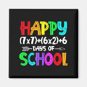 Happy 67 Days Of School Math Teacher Students Six  Magnet (Vorne)