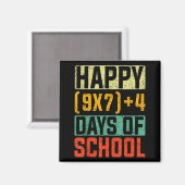 Happy 67 Days Of School Math Teacher Students Six  Magnet (Vorderseite/Rückseite)