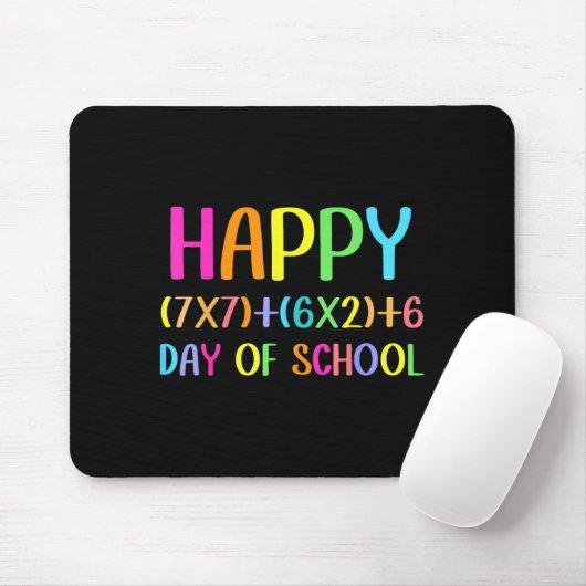 Happy 67 Days Of School Math Teacher Students Six  Mousepad (Mit Mouse)