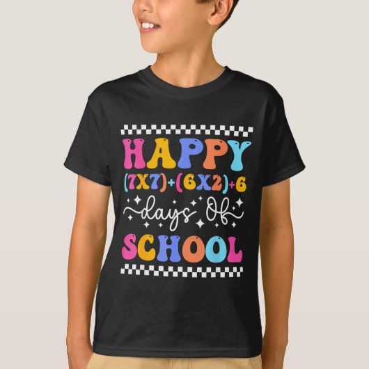 Happy 67 Days Of School Math Teacher Students Six  T-Shirt (Vorderseite)