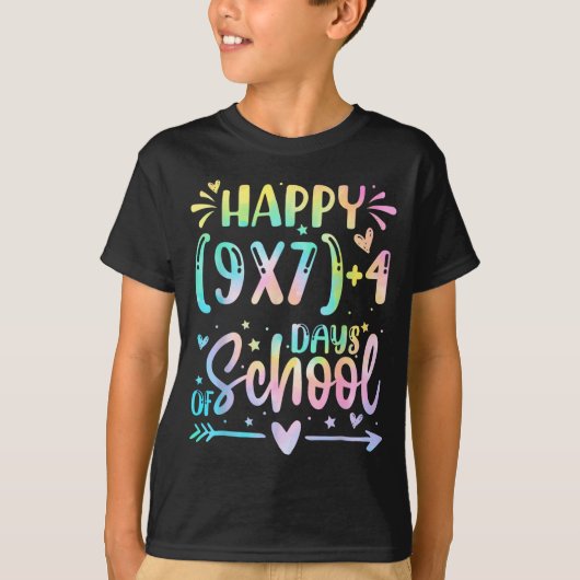 Happy 67 Days Of School Math Teacher Students Six  T-Shirt (Vorderseite)