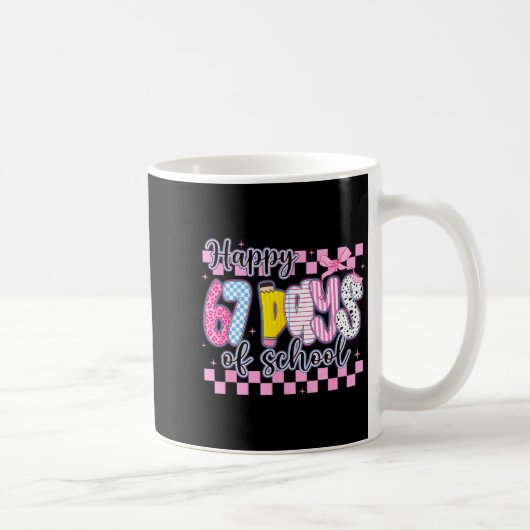 Happy 67 Days Of School Six Seven Meme Boy Girl Te Kaffeetasse (Rechts)