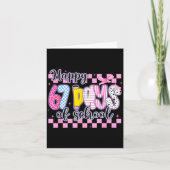 Happy 67 Days Of School Six Seven Meme Boy Girl Te Karte (Vorderseite)