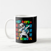 Happy 67 Days School Cute Dog 67 Days Smarter Stud Kaffeetasse (Links)