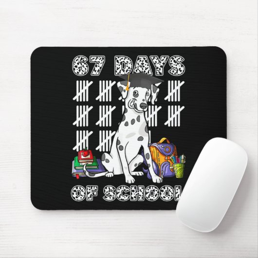 Happy 67 Days School Cute Dog 67 Days Smarter Stud Mousepad (Mit Mouse)