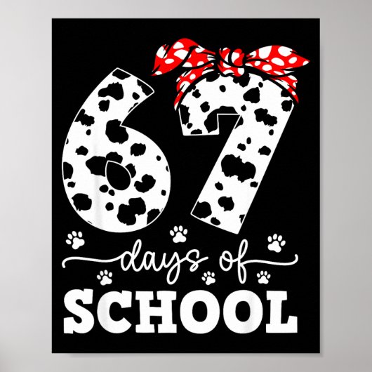 Happy 67 Days School Cute Dog 67 Days Smarter Stud Poster (Vorne)