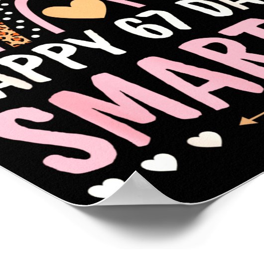 Happy 67 Days Smarter 67th Day Of School Rainbow G Poster (Ecke)