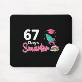 Happy 67 Days Smarter School Student Teacher Kids Mousepad (Mit Mouse)
