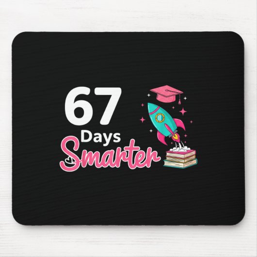 Happy 67 Days Smarter School Student Teacher Kids Mousepad (Vorne)