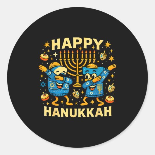 Happy 67 Hanukkah Funny Holiday Meme Design Runder Aufkleber (Vorderseite)
