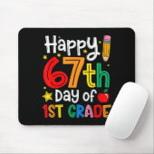Happy 67th Day Of 1st Grade Teacher Student Six Se Mousepad (Mit Mouse)