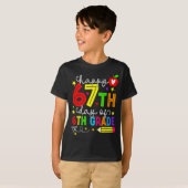 Happy 67th Day Of 6th Grade Teacher Student Six Se T-Shirt (Vorne ganz)