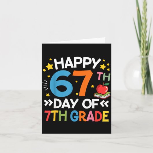 Happy 67th Day Of 7th Grade Teachers 67 Days Of Sc Karte (Vorderseite)