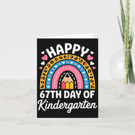 Happy 67th Day Of Kindergarten 67 Meme 6 7 Funny S Karte (Vorderseite)